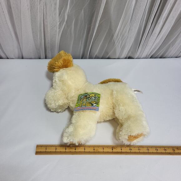 10" Commonwealth Yellow Lab Cream Beige Tan Puppy Dog Stuffed Plush Animal Toy - Picture 12 of 12
